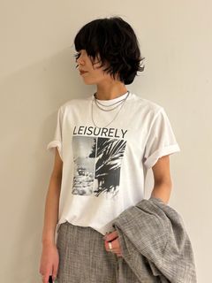 Mila Owen/フォトグラフィックコットンTシャツ【手洗い可能】/カットソー/Tシャツ